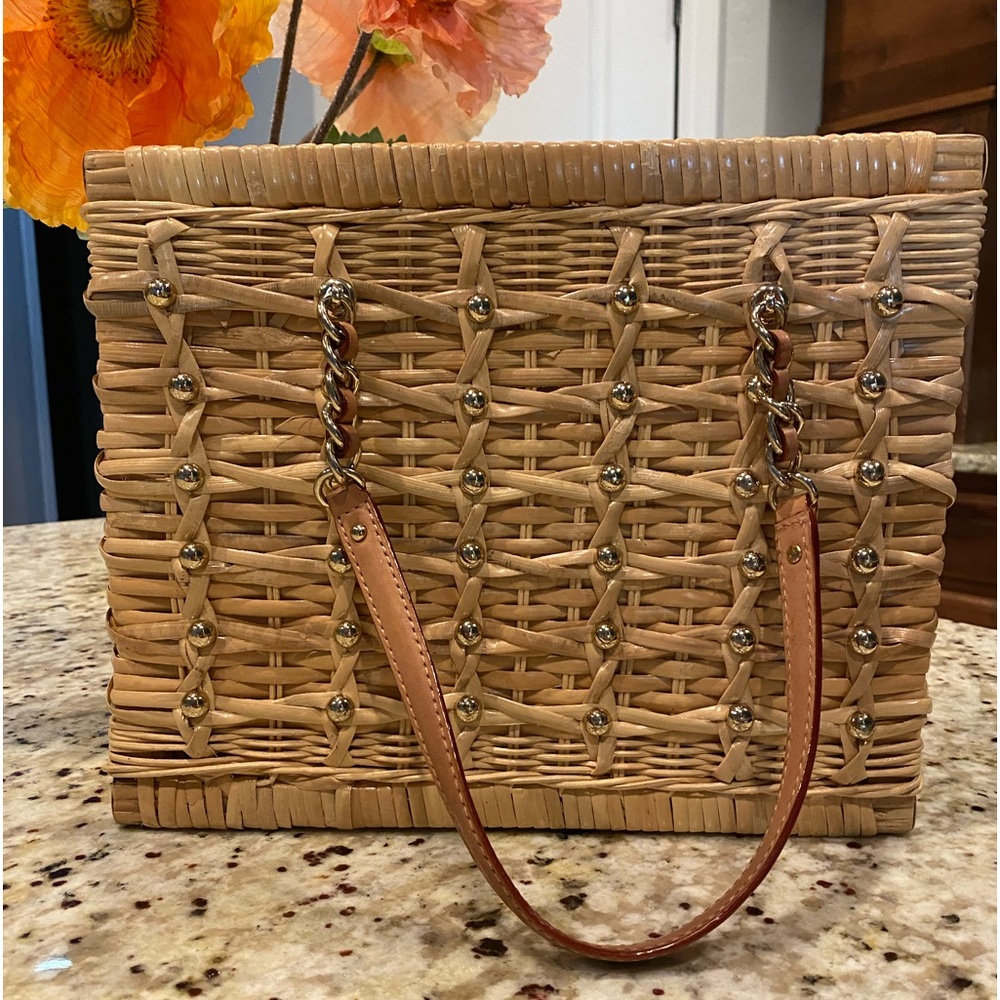 Kate Spade rattan bag with studs